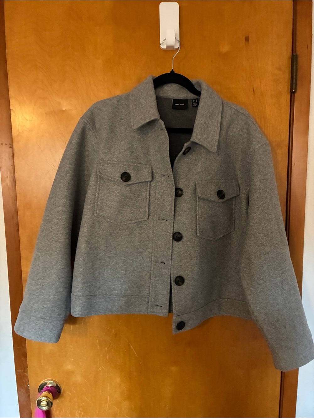 Women's Gray Button Jacket